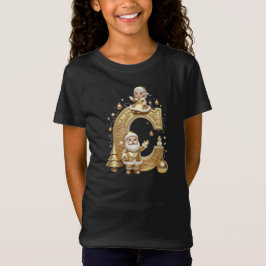Royal Gold C Luxury Santa Girls Jersey Tee T-shirt