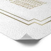 Royal Gold Crest Lush Greenery Seating Chart Poster (Hoek)