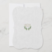 Royal Gold Crest Lush Greenery SWEET 16 Uitnodigen Kaart (Achterkant)