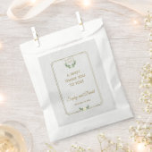 Royal Gold Crest Lush Greenery Wedding BEDANKT Bedankzakje (Geknipt)