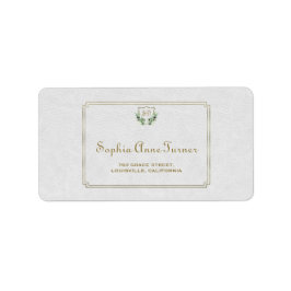 Royal Gold Crest Lush Greenery Wedding Etiket