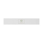 Royal Gold Crest Lush Greenery Wedding Uitnodigingen Wikkel (Vlak)