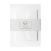 Royal Gold Crest Lush Greenery Wedding Uitnodigingen Wikkel (Voorkant Voorbeeld)
