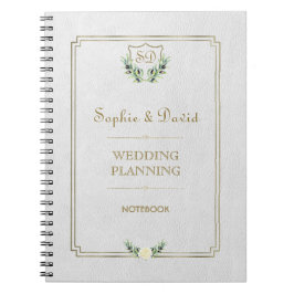 Royal Gold Crest Lush Greenery Weddingplanner Notitieboek