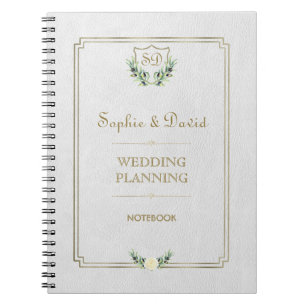 Royal Gold Crest Lush Greenery Weddingplanner Notitieboek