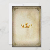  Royal Gold Crown Elegant Sweet 16 Party Kaart (Achterkant)