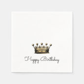 Royal  Gold Crown HAPPY BIRTHDAY Fun Servet (Voorkant)