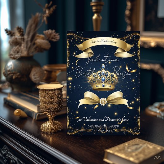 Royal Gold Crown Verjaardag | Luxe viering Kaart