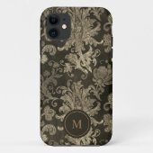 Royal Gold Damask gepersonaliseerd monogram Case-Mate iPhone Case (Achterkant)