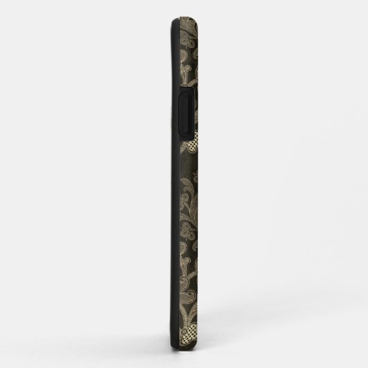 Royal Gold Damask gepersonaliseerd monogram Case-Mate iPhone Case (Achterkant/rechts)