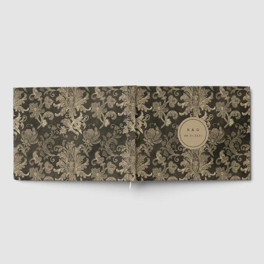 Royal Gold Damask Trouwgastenboek Gastenboek (Volledig)