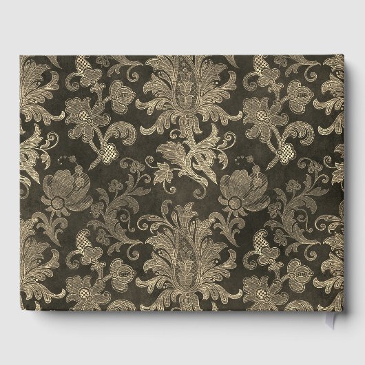 Royal Gold Damask Trouwgastenboek Gastenboek (Achterkant)