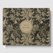 Royal Gold Damask Trouwgastenboek Gastenboek (Voorkant)