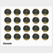 Royal Gold & Elegant Nikkah Islamitische bruiloft  Ronde Sticker (Vel)