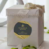 Royal Gold & Elegant Nikkah Islamitische bruiloft  Ronde Sticker