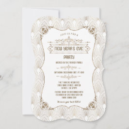 Royal Gold Fleur-de-lis Art Deco Nieuwjaar Kaart