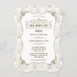 Royal Gold Fleur-de-lis Art Deco Nieuwjaar Kaart