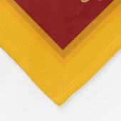Royal Gold Fleurs de Lis op Royal Garnet Fleece Deken (Hoek)