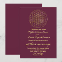 Royal Gold Flower of Life Sacred Geometry Wedding