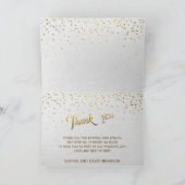 Royal Gold Foil Wedding Custom BANK Bedankkaart (Binnen)