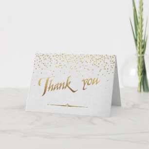 Royal Gold Foil Wedding Custom BANK Bedankkaart