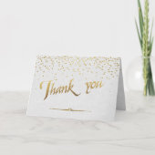 Royal Gold Foil Wedding Custom BANK Bedankkaart (Voorkant)