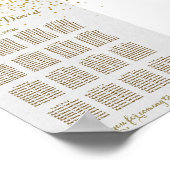 Royal Gold Foil Wedding Seating Chart Poster (Hoek)