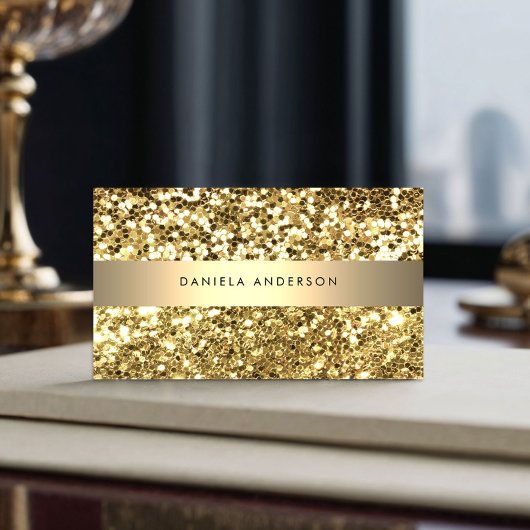 Royal Gold Glitter Luxe Glamoureuze QR-code Visitekaartje