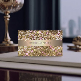 Royal Gold Glitter Luxe Glamoureuze QR-code Visitekaartje