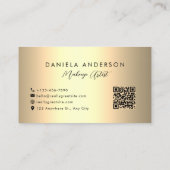 Royal Gold Glitter Luxe Glamoureuze QR-code Visitekaartje (Achterkant)