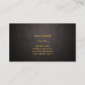 Royal Gold Horse Dark Leather Visitekaartje (Achterkant)