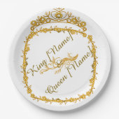 Royal Gold King & Queen Breedpapier bord (Voorkant)