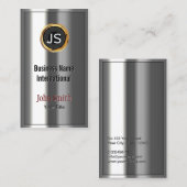 Royal Gold Label Chrome Metal Watch Visitekaartje (Voorkant / Achterkant)