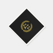 Royal Gold Laurel Krans Law School Afstuderen Servet (Hoek)