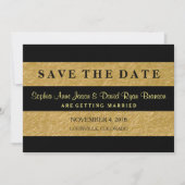 Royal Gold Leaf Stripes Wedding SAVE DE DATUM Save The Date (Voorkant)