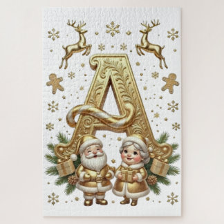 Royal Gold Letter A Luxury 1014 Piece Jigsaw Legpuzzel