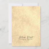 Royal Gold Lijst florales & Agate Marble Wedding Kaart (Achterkant)