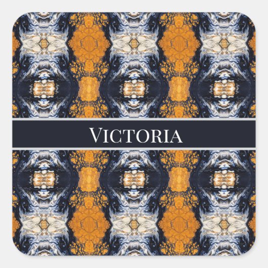 Royal Gold, op maat Vierkante Sticker (Voorkant)