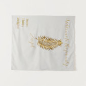 Royal Gold Palm Welcome Birth Announcement Custom  Wandkleed (Voorkant (horizontaal))