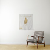 Royal Gold Palm Welcome Birth Announcement Custom  Wandkleed (In situ)