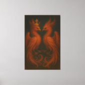 Royal Gold Phoenix Pair · Luxury Fine Art Canvas (Voorkant)
