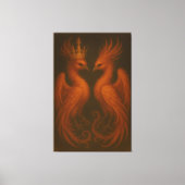 Royal Gold Phoenix Pair · Luxury Fine Art Canvas (Voorkant)