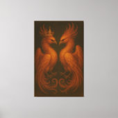 Royal Gold Phoenix Pair · Luxury Fine Art Canvas (Voorkant)