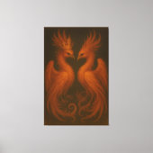 Royal Gold Phoenix Pair · Luxury Fine Art Canvas (Voorkant)