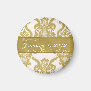 Royal Gold "Save the Date" Magnets Magneet