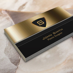 Royal Gold Shield Plastic Surgeon Visitekaartje