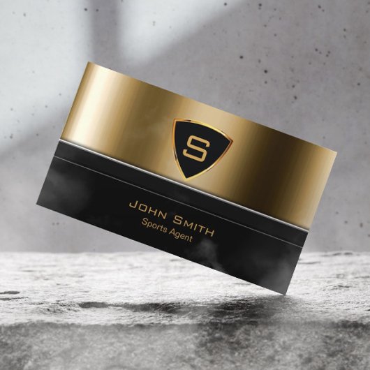 Royal Gold Shield Sports Agent Visitekaartje