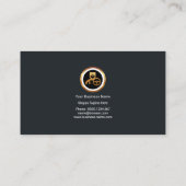 Royal Gold Wave Elegant Black Grunge Chauffeur Visitekaartje (Achterkant)