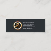 Royal Gold Wave Grey Grunge Chauffeur Mini Visitekaartje (Achterkant)