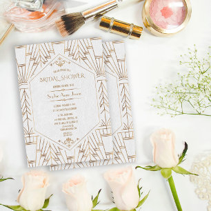 Royal Gold White Great Gatsby Vrijgezellenfeest ui Kaart